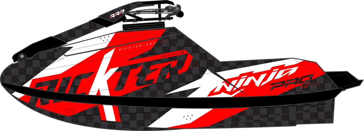 Rickter Ninja Pro V2 hull, white and neon red
